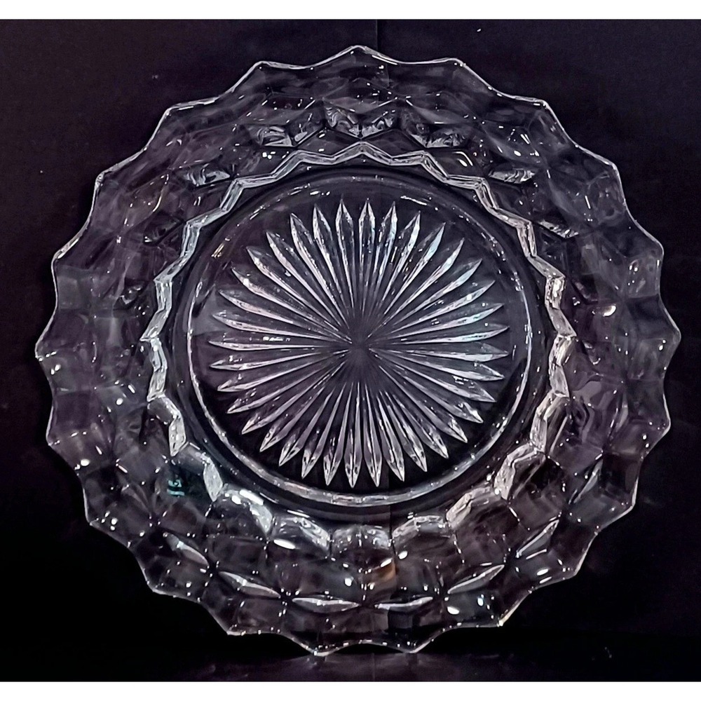 Fostoria‎ Set Of 6 American Clear 8" Salad Plates Vintage